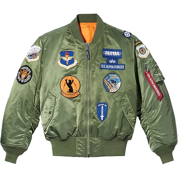 Amazon.com: Alpha Industries Boys' MA-1 Flight Jacket with Patches